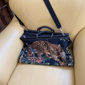 Leopard print satchel